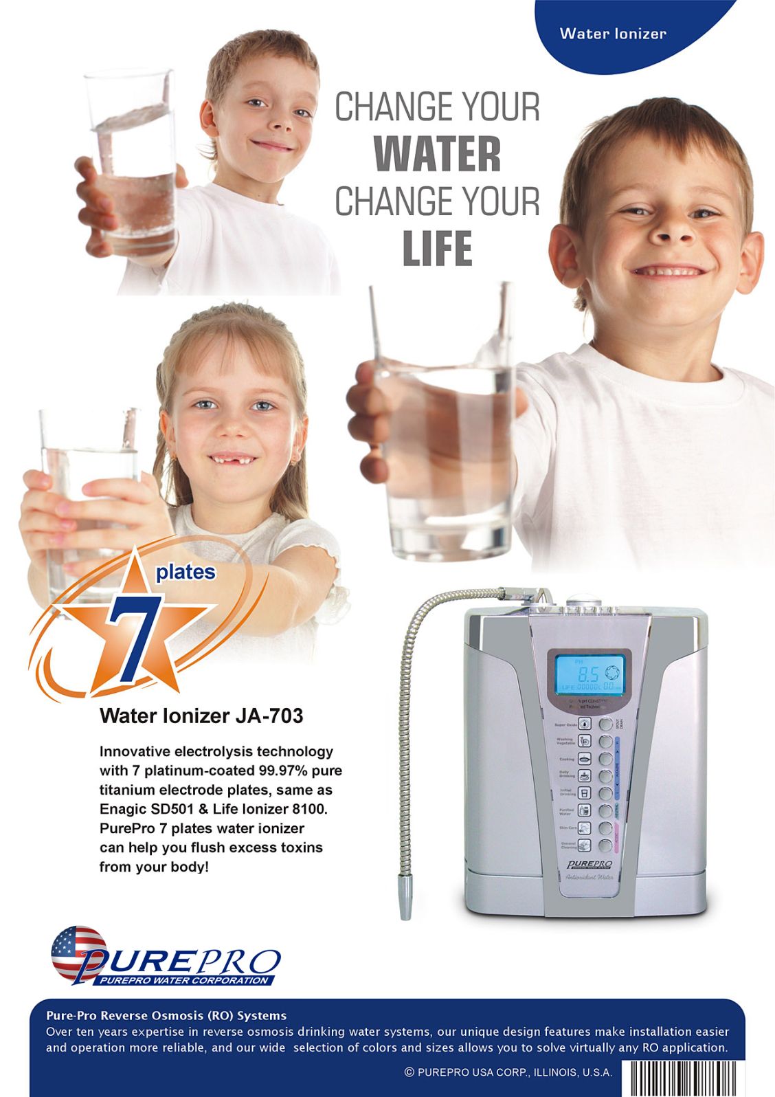 PurePro Water Ionizer JA-703